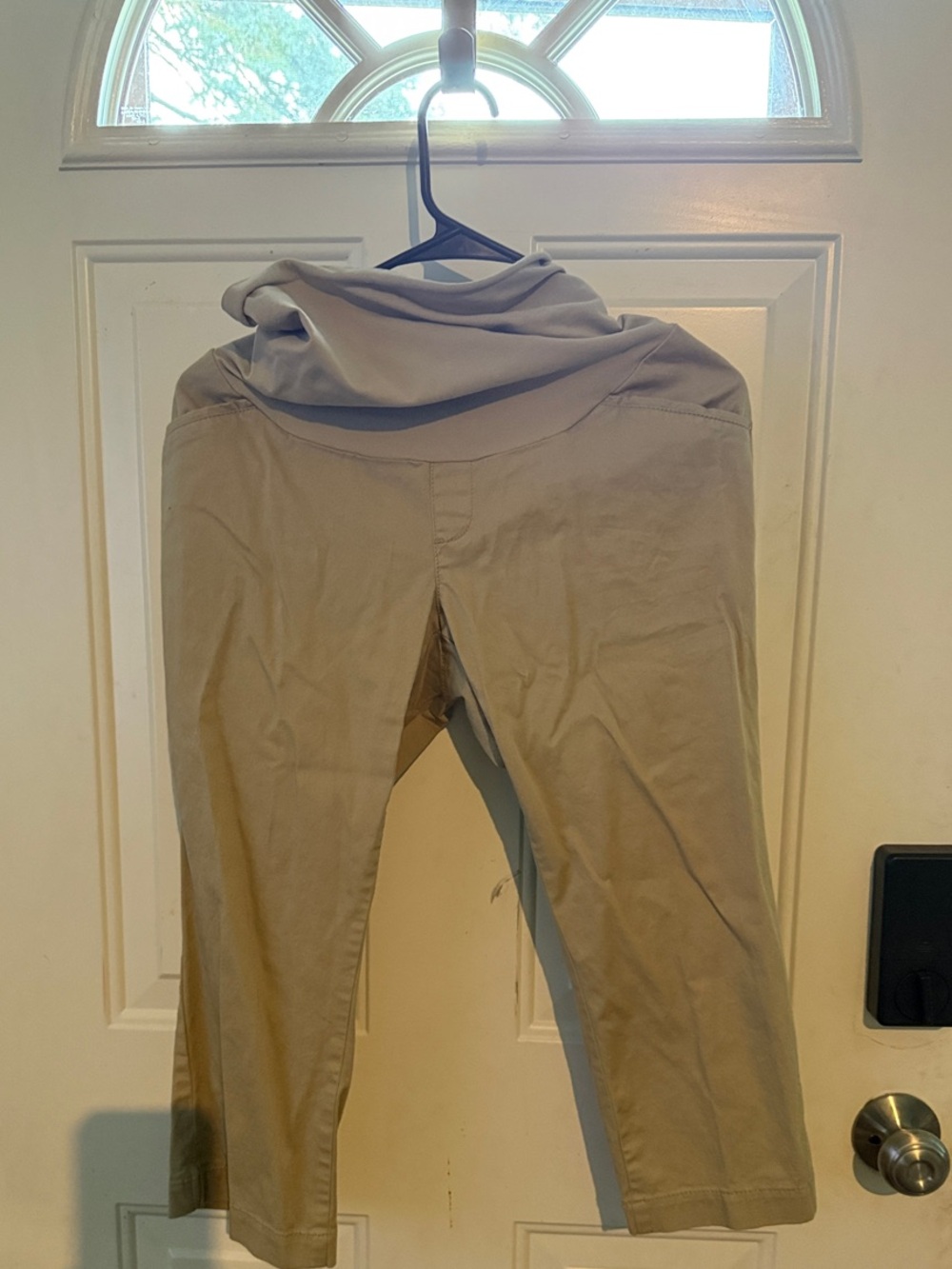 Motherhood Maternity Khaki/Tan Fold-Over Waist Capris
